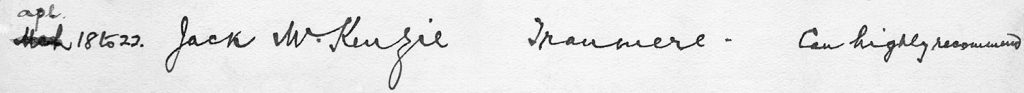 Axnfel Visitors Book (Page 003 - Line 03)