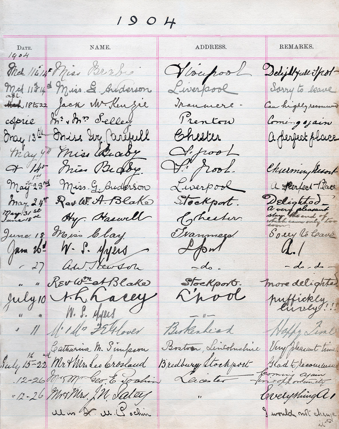 Axnfel Visitors Book (Page 003)