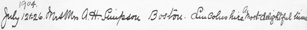 Axnfel's Visitors Book (Page 004 - Line 01)
