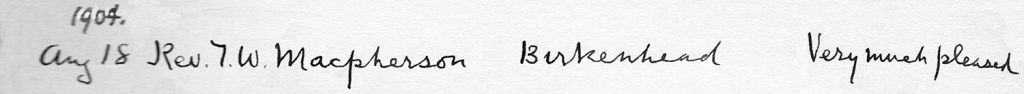 Axnfel's Visitors Book (Page 005 - Line 01)