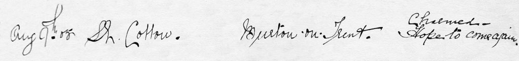 Axnfel' Visitors Book (Page 006 - Line 15)