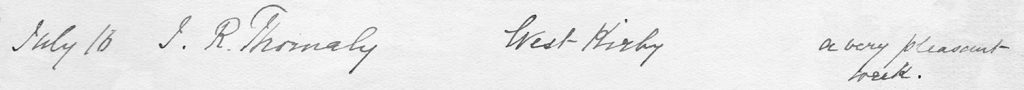 Axnfel's Visitors Book Page 010 Line 11