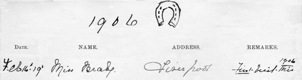 Axnfel's Visitors Book Page 009 Line 1