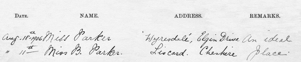 Axnfell's Visitors Book Page 012 - Line 01