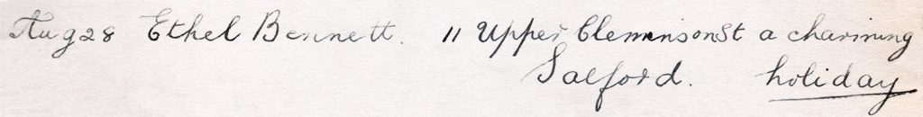 Axnfell's Visitors Book Page 012 - Line 09